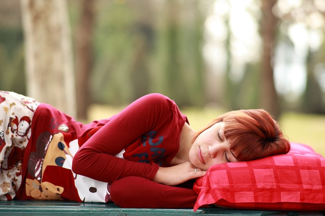 pohodlný spánek ženy